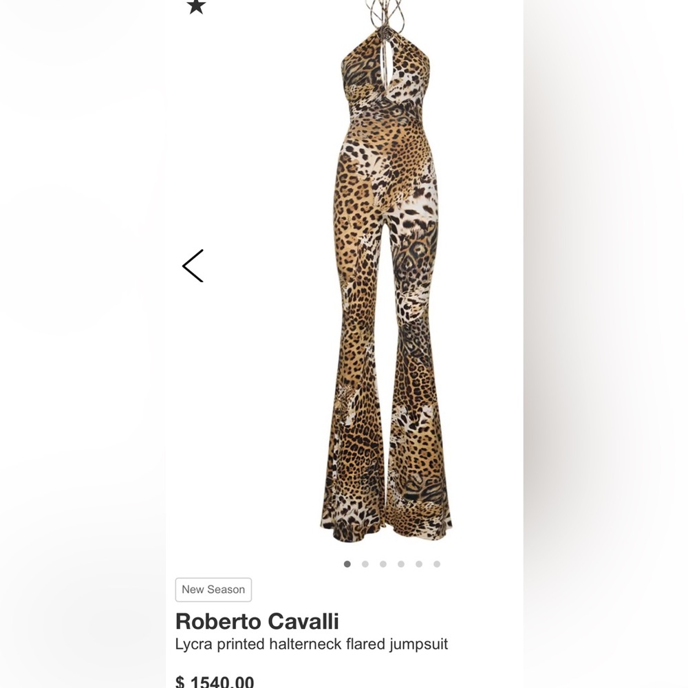 Roberto cavalli Lycra Leopard Jumpsuit 38